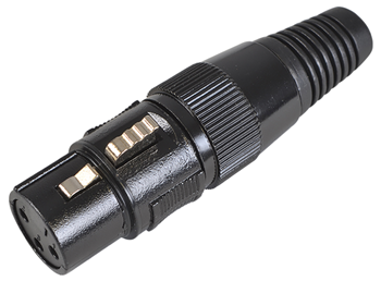 XLR Connector Pack with 5 Male and 5 Female XLR Connectors in Black